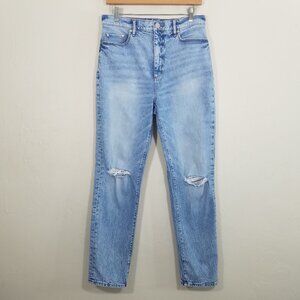 LOFT Boyfriend High Waist Distressed Jeans Blue Size 28/6